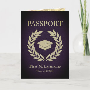 Convite classe de passaporte de graduação 20XX