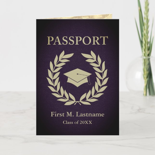 Convite classe de passaporte de graduação 20XX (Frente)