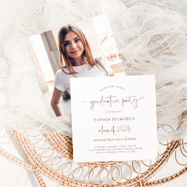 Convite Classe de Script Moderno de Festa de formatura de 