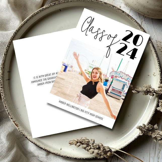 Convite Classe de Script Moderno de Graduação Simples de F (Criador carregado)