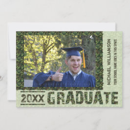 Convite Classe do Partido Personalizado da Camo de Foto pa