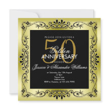 Classe Dourado Decorativo Moldura 50º Casamento