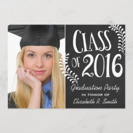 Convite Classe Elegante de Chalkboard de 2016