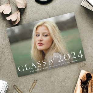 Convite Classe Elegante de Graduação de Foto 2023