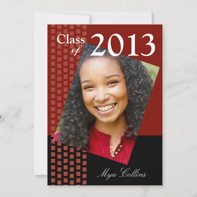 Convite Classe fresca corajosa de partido da foto de 2013 (Frente)