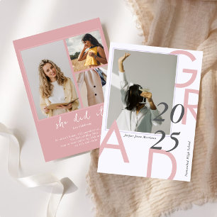 Convite Classe Moderna de Graduação Mínima de Foto 2025