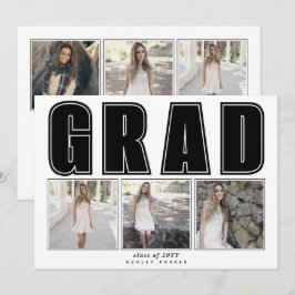 Convite Classe negra moderna de graduação de FORMANDO 2024