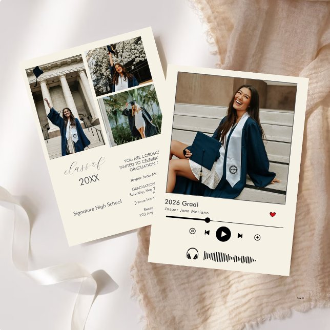 Convite Classe Personalizada de Jogador de Música de gradu (Criador carregado)