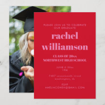 Classe rosa e vermelha de Festa de formatura fotog