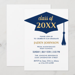 Convite Classe Simples Moderna de Festa de formatura 2022