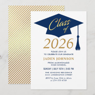 Convite Classe Simples Moderna de Festa de formatura 2025