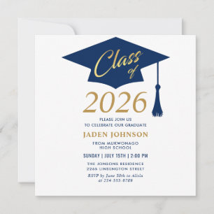 Convite Classe Simples Moderna de Festa de formatura 2025