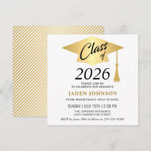 Convite Classe Simples Moderna de Festa de formatura 2025