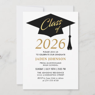 Convite Classe Simples Moderna de Festa de formatura 2025