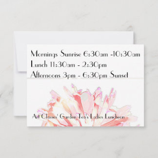 Convite Classes de Arte Senhoras Jardim de Luncheon Convit