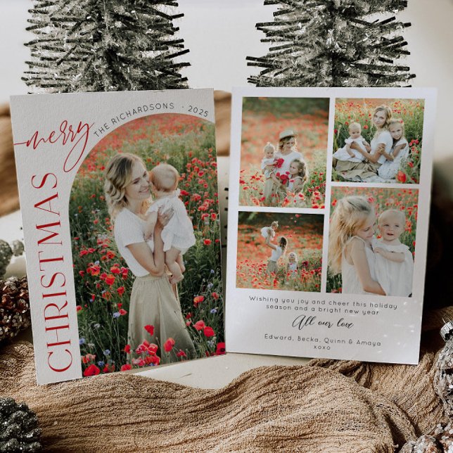 Convite Classic Arch Photo Holiday Card (Criador carregado)