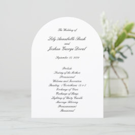 Convite Classic Black and White Timeless Wedding Program