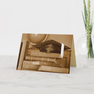 Convite Classic Books Graduation Party Invitation Card