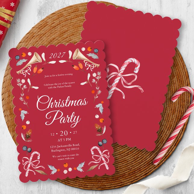 Convite Classic Christmas Party Invite (Criador carregado)