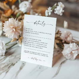 Convite Classic Elegance Modern Minimal Wedding Details