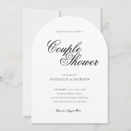 Convite Classic Elegant Script Couple Shower Invitation