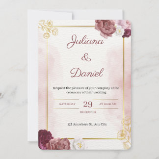 Convite Classic Elegant Wedding Invitation