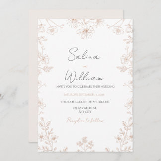Convite Classic Elegant Wedding Invitation | Timeless 