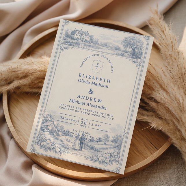 Convite Classic European Garden Wedding (Criador carregado)