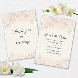 Convite Classic Floral Wedding Invitation