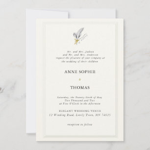 Convite Classic Formal Frame Primavera Lily do Casamento d