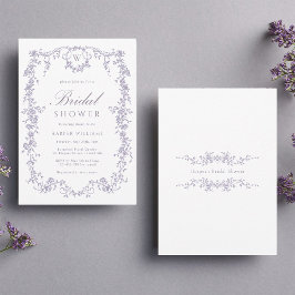 Convite Classic French Victorian Lavender Bridal Shower