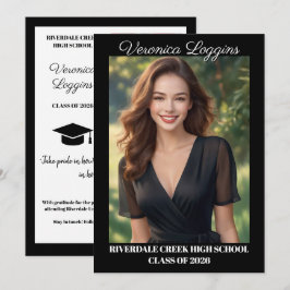 Convite Classic Graduation Announcement Photo Cards