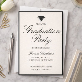 Convite Classic Graduation Invitations 