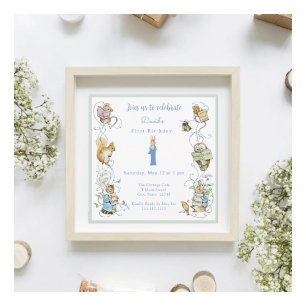 Convite Classic Peter the Rabbit Beatrix Potter Birthday