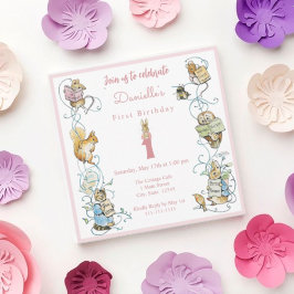 Convite Classic Peter the Rabbit Beatrix Potter Birthday