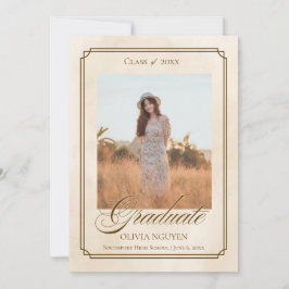 Convite Classic Photo Graduation Announcement Invitation