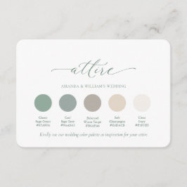 Convite Classic Sage Green Wedding Attire Card