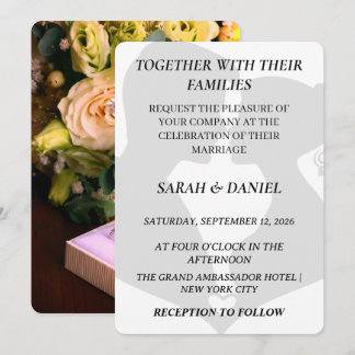 Convite Classic Silhouette Couple Wedding Invitation | Ele