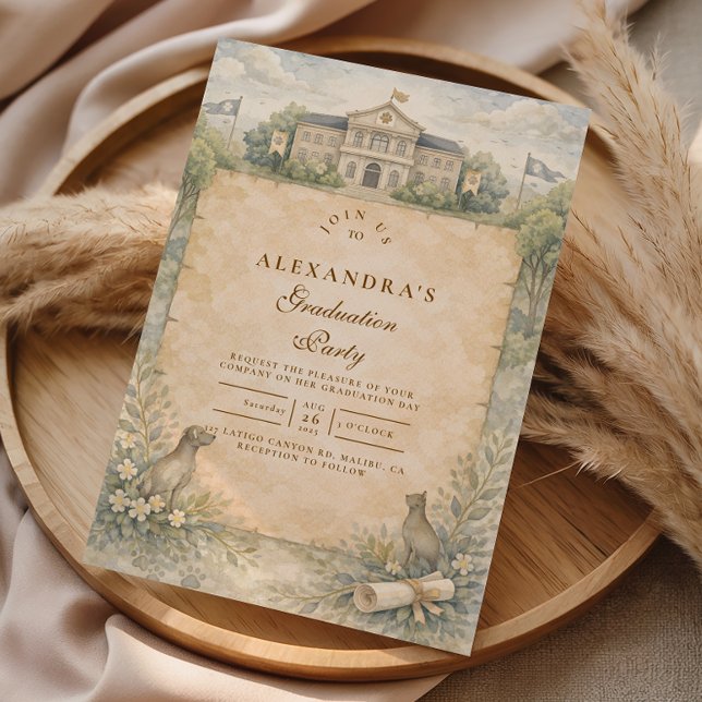 Convite Classic Veterinary School Graduation (Criador carregado)