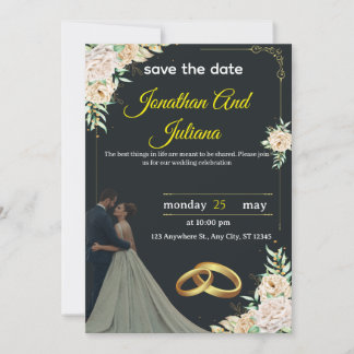 Convite Classic Wedding Invitation 2025"