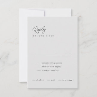 Convite Clássica Caligrafia - Placa RSVP de Casamento de C