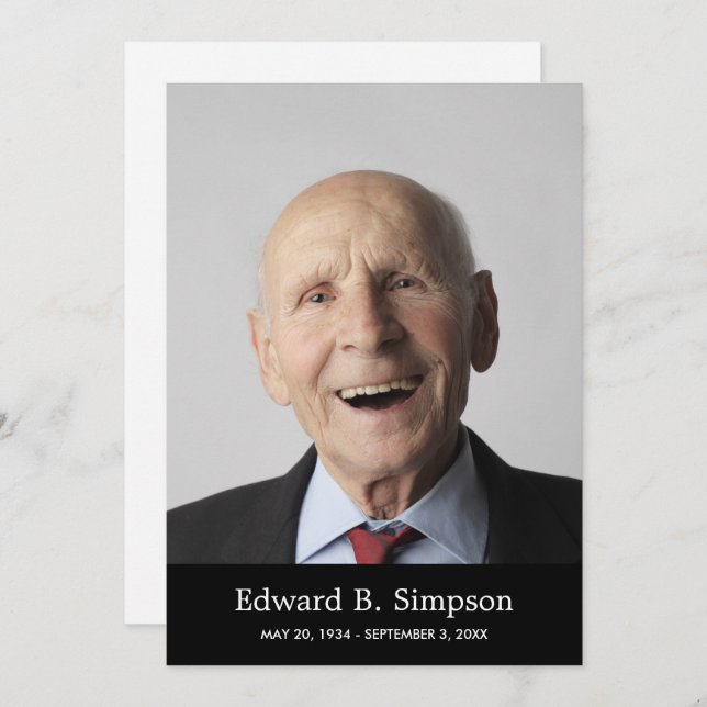 Convite Clássica Celebração Preta Da Vida Com Foto (Frente/Verso)