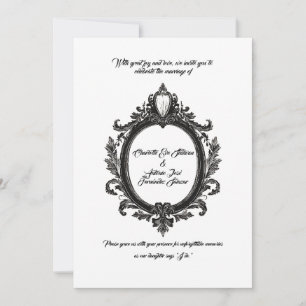 Convite Clássica Elegância de Casamento, Regal Crest,
