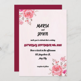 Convite Clássica Mínima Romântica Chic Elegante