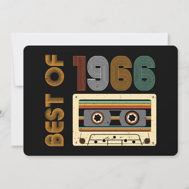 Convite Clássico 1966 Feito em 1966 60º Aniversário 60 Ano (Frente)