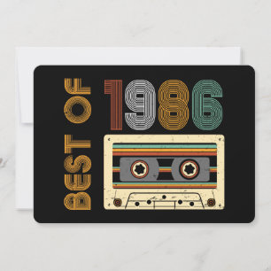 Convite Clássico 1986 Feito em 1986 40º Aniversário 40 Ano