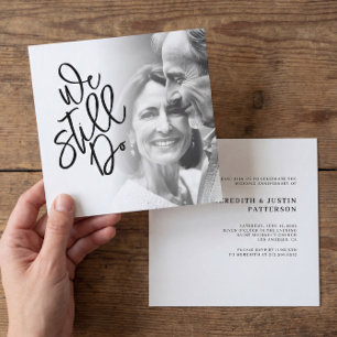 Convite Clássico Ainda Fazemos Vow Renewer Party Photo