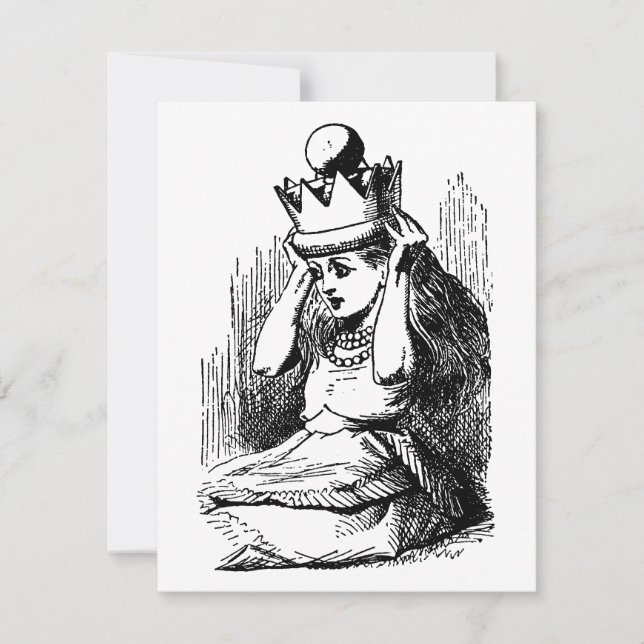 Convite Clássico Alice no País das Maravilhas, Alice com C (Frente)