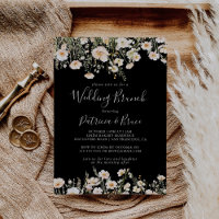 Clássico Boho Blush Wildflower Black Wedch Brunch