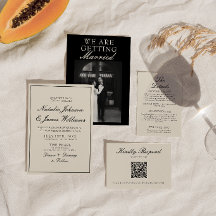 Clássico Casamento de Foto Preto e Branco de Dinhe